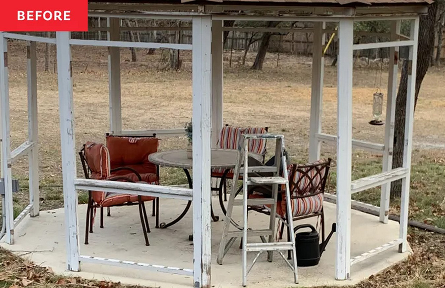 Revitalizing the Backyard: A $600 Transformation Turns a Decrepit Gazebo into a Stylish Haven